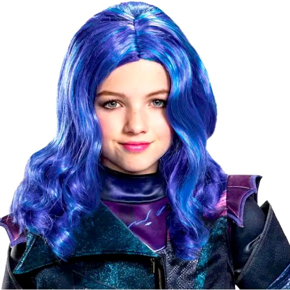Disney Descendants 3 Girls Curly Mal Wig Halloween Costume Accessory #6741